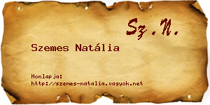 Szemes Natália névjegykártya